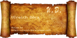 Ulreich Dóra névjegykártya